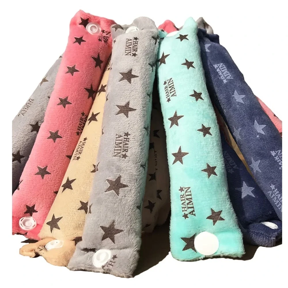 Star Print Soft Fabric Hair Rollers - Multicolor Set - Picture 6 of 6